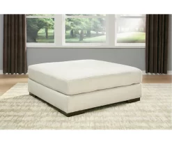 Zada White Oversize Accent Ottoman -Home Style Shop 810612391 3