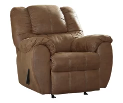 McGann Saddle Faux Leather Rocker Recliner -Home Style Shop 810612511 A0 2
