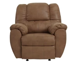 McGann Saddle Faux Leather Rocker Recliner