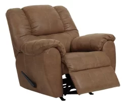 McGann Saddle Faux Leather Rocker Recliner -Home Style Shop 810612511 A0 5
