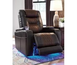 Composer Brown Faux Leather Power Recliner -Home Style Shop 810612553 11