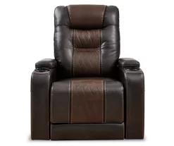 Composer Brown Faux Leather Power Recliner