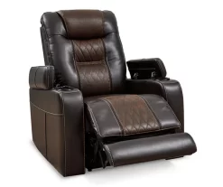 Composer Brown Faux Leather Power Recliner -Home Style Shop 810612553 6