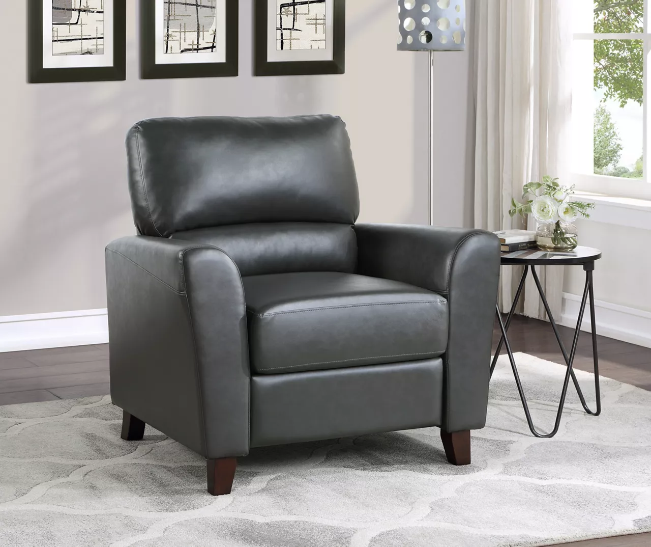 Dublin Gray Push-Back Recliner 2 Dublin Gray Push-Back Recliner - Image 2