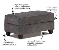 Broyhill Tripoli Slate Sectional & Ottoman Set -Home Style Shop 810616883 X0 1
