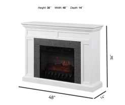 48" Faux Herringbone Mantel Electric Fireplace -Home Style Shop 810617761 A6 1