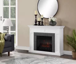 48" Faux Herringbone Mantel Electric Fireplace -Home Style Shop 810617761 B0 2