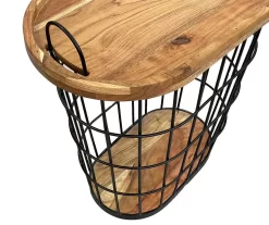 Metal Storage Table With Acacia Lid 7 Metal Storage Table With Acacia Lid -Home Style Shop 810617764 A0 4