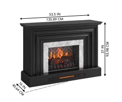 53.5" Black Petite Grand Electric Fireplace Console -Home Style Shop 810617767 A6