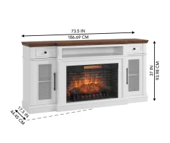 73.5" Castillo Electric Fireplace Console -Home Style Shop 810617768 A6
