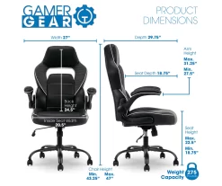 White & Black Faux Leather Gaming Chair 23 White & Black Faux Leather Gaming Chair -Home Style Shop 810618952 A0 11