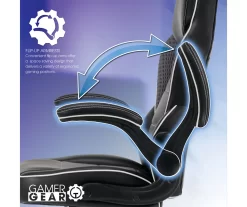White & Black Faux Leather Gaming Chair 15 White & Black Faux Leather Gaming Chair -Home Style Shop 810618952 A0 4