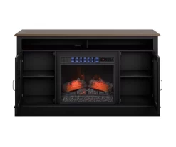59.5" Black CoolGlow Electric Fireplace & Fan Console -Home Style Shop 810620259 A0 2