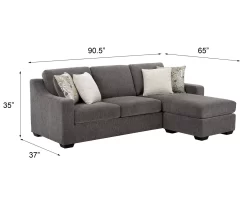 Gray Reversible Sofa Chaise -Home Style Shop 810620570 A6