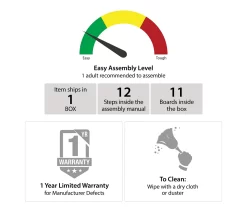 60" Capstan Black Oak TV Stand -Home Style Shop 810621023 A0 6