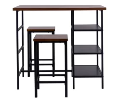Walnut 3-Piece Pub Dining Set -Home Style Shop 810641657 A0 1