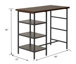 Walnut 3-Piece Pub Dining Set -Home Style Shop 810641657 A6 1