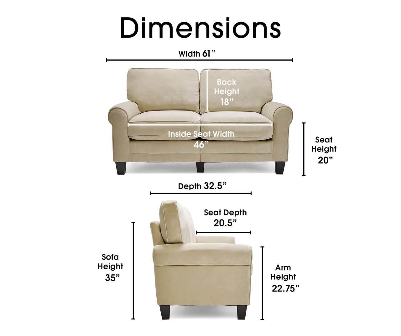Copenhagen Tan Loveseat 11 Copenhagen Tan Loveseat - Image 11