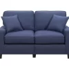 Palisades Navy Blue Loveseat