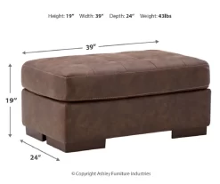 Signature Design By Ashley Maderla Faux Leather Ottoman -Home Style Shop 810697964 A8 1