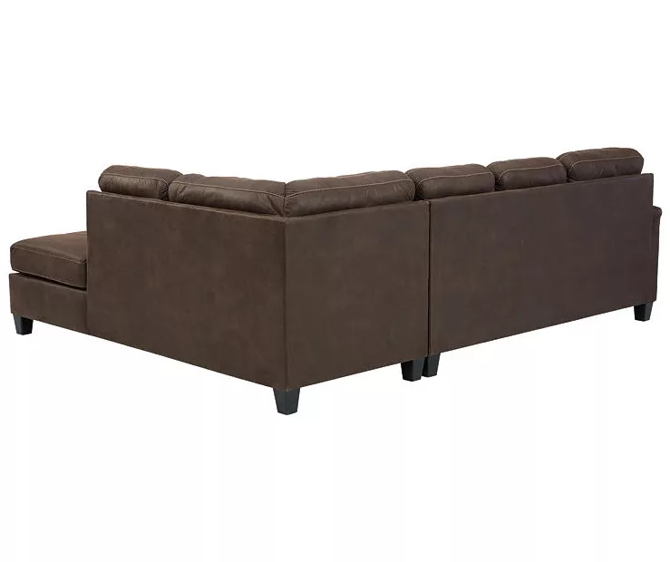 Signature Design By Ashley Navi Chestnut Faux Leather Sectional With Right-Facing Chaise 3 Signature Design By Ashley Navi Chestnut Faux Leather Sectional With Right-Facing Chaise - Image 3