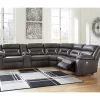 Signature Design By Ashley Kincord 4-Piece Faux Leather Power Reclining Sectional With Left-Arm-Facing Console Sofa