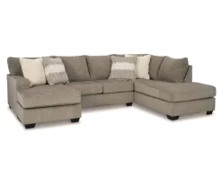 Signature Design By Ashley Creswell Gray Sectional With Right-Facing Chaise
