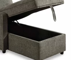 Signature Design By Ashley Kerle Charcoal Sectional With Pop-Up Bed -Home Style Shop combo870004 2
