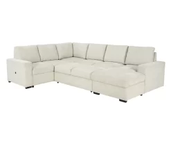 Signature Design By Ashley Millcoe Linen 3-Piece Sectional With Pop-Up Bed -Home Style Shop combo870027 5