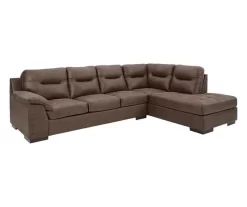 Signature Design By Ashley Maderla Brown Faux Leather Sectional